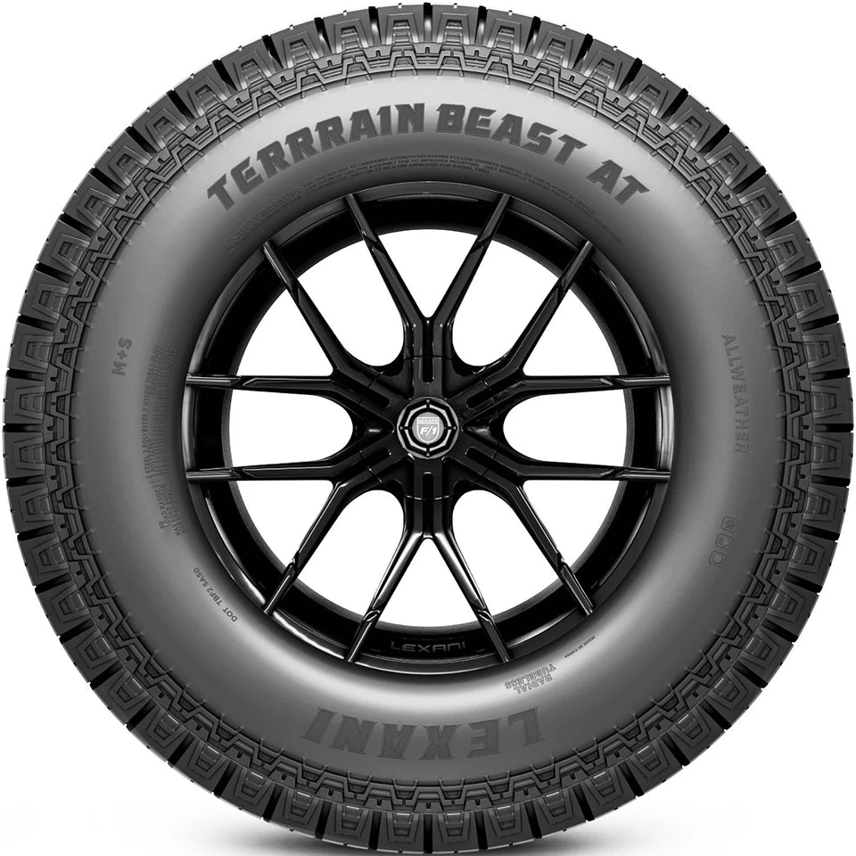 4 Tires Lexani Terrain Beast AT LT 285/70R17 Load E 10 Ply A/T All Terrain